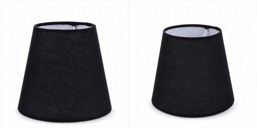 Reusable black cloth lampshade - cloth,